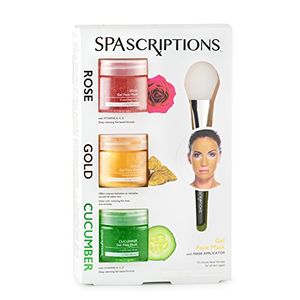 Spascriptions rosa máscara de gel de oro y pepino 17 oz cada uno