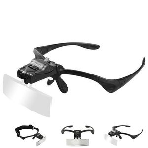 Beileshi 5lens Glass Magnifying Visor Magnifier Glasses C...