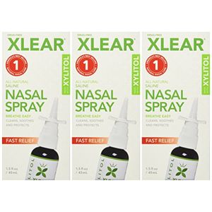 Aerosol nasal xlear para cuidado de los senos 15 fl oz paquete de 3