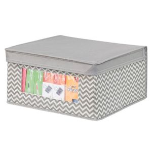 Mdesign Chevron Fabric Office Organizador De Almacenamien...