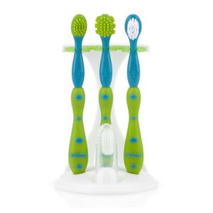 Nuby etapas Oral Care Set, talla única , Verde (Green/Aqua)