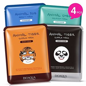 Mascarilla facial humectante enriquecida con suero natural para la piel radiante y nutrida. Facial en Home Spa con divertidos personajes de animales: