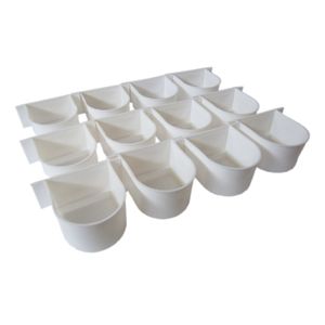 YML lote de 12 tazas plástico para jaulas de cría