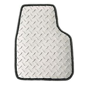 IntroTech Diamond Front Row Tapetes personalizados para ciertos modelos Electra Buick Plata de aluminio simulada