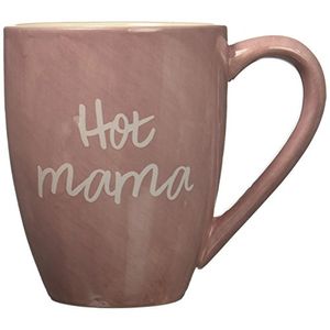 Mom Life 85204 Hot Mama Pink Large 20 oz Taza de café de cerámica Tea Cup Pink