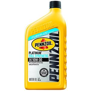 Pennzoil Platinum Full Synthetic Motor Oil 10W30 1 Quart Estuche de 6