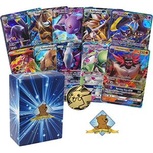 10 Pokemon Card Lot de TODOS LOS GX ULTRA RARES !!! ¡Sin duplicación! ¡Incluye Golden Groundhog Box!