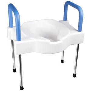 SP Ableware TallEtte asiento de inodoro elevado con superficie de asiento extra ancha y patas 725881000
