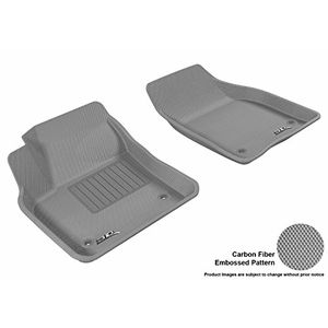 3D MAXpider Front Row Custom Fit Alfombra de piso AllWeather para ciertos modelos Volvo S40 Kagu Rubber Grey