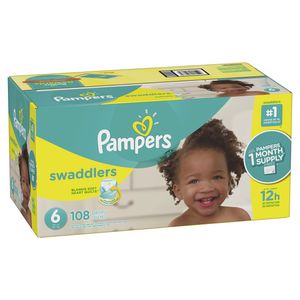 Pañales Pampers swaddlers, Talla 6, 1, 1
