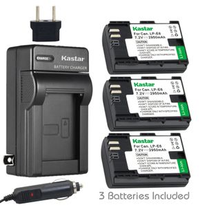 Kastar Cargador Y Batería 3x Para Canon Lp-e6 Lp-e6n, Can...
