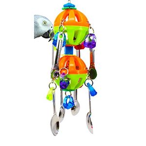 1513 Tuff Spoon Tower Bonka Bird Toy jaula de loro juguetes jaulas africano gris