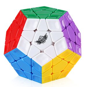 D-FantiX Cyclone Boys Megaminx cubeta de velocidad Rainbow 3 x 3 Juguete dodecaedro Stickerless