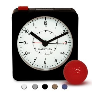 Marathon Cl030053bk / Wh Despertador Clásico De Barrido S...