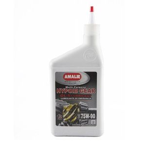 Amalie 160731165612PK API GL5 Certified 75W90 Aceite de engranajes hipoides Multiuso 1 cuarto de galón Paquete de 12