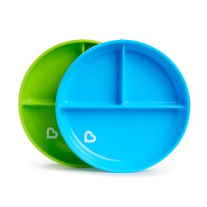 Munchkin Stay Put - Plato de ventosas, color azul y verde