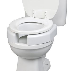 Asiento elevado para retrete atornillado para más seguridad blanco