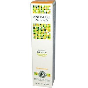 Andalou naturals andalou naturals luminous eye serum aclarando 06 fl oz paquete de 1