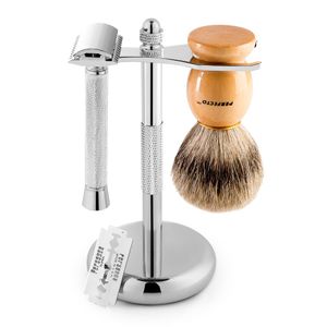 Perfecto Deluxe Shaving Kit, 100% Badger Shaving Brush, C...