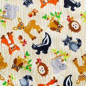 Dritz babyville pul 64inch impermeable pañal tela 6yard forest friends