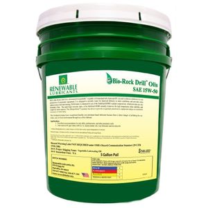 Lubricantes renovables BioRock SAE 15W50 Taladro de aceite 5 galones de cubo