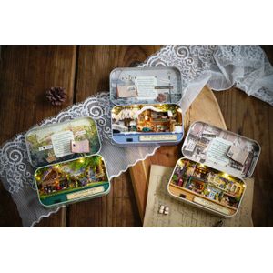 Kit de casa de muñecas en miniatura para casa de muñecas con muebles