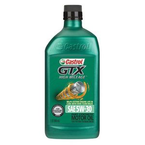 Castrol 06440 GTX High Mileage 5W30 Motor sintético de mezcla de aceite 1 Quart 6 Pack