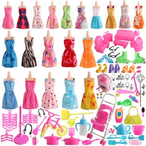Sotogo 125 Pzas Barbie Doll Clothes Set Incluye 20 Pack B...
