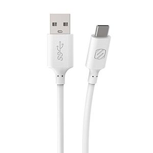 SCOSCHE CA3G13WT Strikeline SuperSpeedMas 5Gpbs Carga de USB a tipo C  Cable de sincronización de 3 pies Blanco