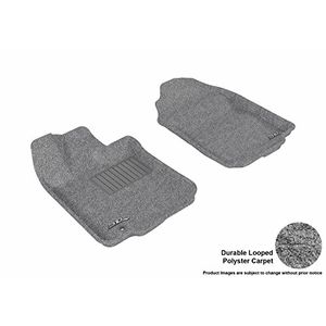 3D MAXpider Front Row Alfombra de piso Custom Fit para ciertos modelos Ford Fusion Classic Carpet Gray