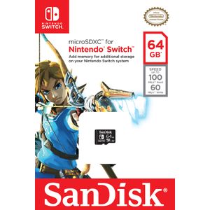 SanDisk microSDXC de 64GB UHS-tarjeta para Nintendo interruptor - SDSQXAT-064G-GN6ZA