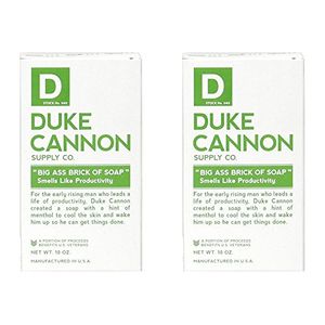 Duke Cannon Big Ass Brick of Soap para hombres - Huele a productividad (paquete de 2)