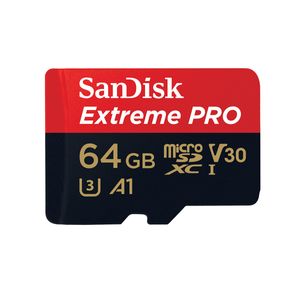 Extreme Pro de SanDisk microSDXC Memory Plus SD adaptador tarjeta hasta 100 MB/s, clase 10, U3, V30, A1-64 GB