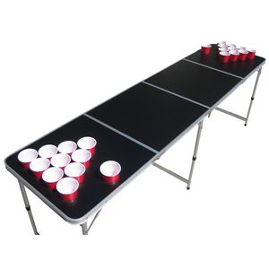 The Pong Squad en blanco mesa de Beer Pong con agujeros