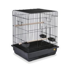Prevue mascota productos cuadrada techo Parrot jaula, color negro