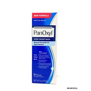 PanOxyl 4 Acne Creamy Wash, 4% de peróxido de benzoilo 6 oz (paquete de 3)