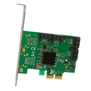 IO la cresta 4 puertos SATA III PCIe 2.0 x2 controlador tarjeta verde, SI-PEX40057