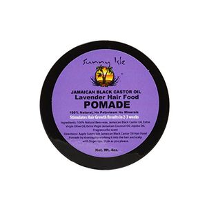 Sunny Isle  Jabón de ricino negro lavanda lavanda 4 onzas cabello pomada