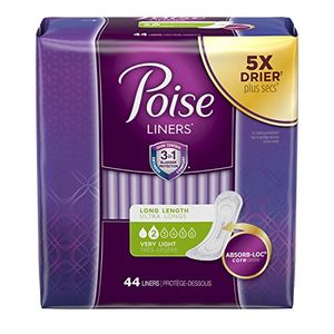 Apnea de la incontinencia panty liners absorbencia muy ligero largo 44 cont paquete de 6