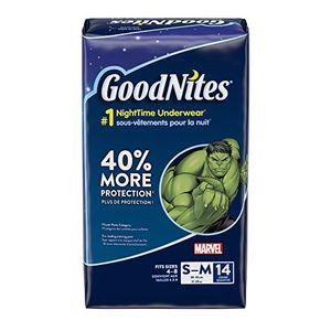 Goodnites bedtime bedwetting underwear para niños sm 14 ct embalaje puede variar