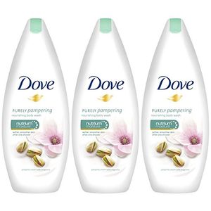 Dove Purely Pampering Body Wash, Crema de pistacho con Magnolia, 16.9 onzas / 500 ml (paquete de 3)