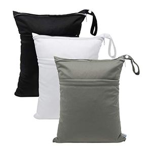 Babygoal bolsa para pañales impermeable lavable reutilizable mojada y seca