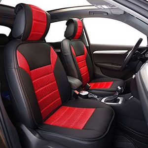 FH Group FB201RED102 Almohadilla de cojín de asiento ultrafina negra delantera