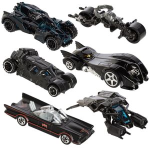 Hot Wheels, 2015 Batman, Conjunto de 6 exclusivos vehículos fundidos