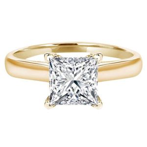 3.0 Ct Princesa Brillante Corte Simulado Diamante Cz Anil...