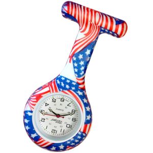 Reloj Con Solapa De Enfermería Con Dibujos De Bandera De...