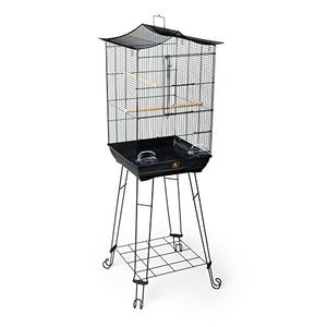 Productos para mascotas Prevue Penthouse Suites Jaula para pájaros Crown Roof con soporte negro