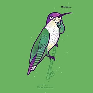 Hmmm bird colibrí humor  calcomanía de vinilo