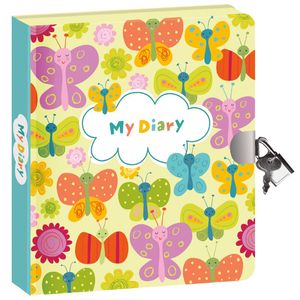 Peace Kingdom - Diario de páginas para niños, diseño de mariposas brillan en la oscuridad, 6.1 in