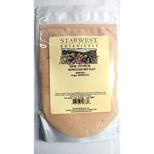 Polvo de arcilla roja  Bolsa de 4 onzas que se puede volver a sellar  Starwest Botanicals